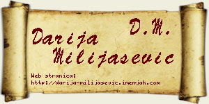 Darija Milijašević vizit kartica